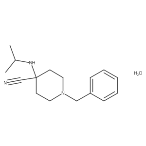 1-Benzyl-4-cyano-4-(isopropylamino)-piperidine hydrate结构式