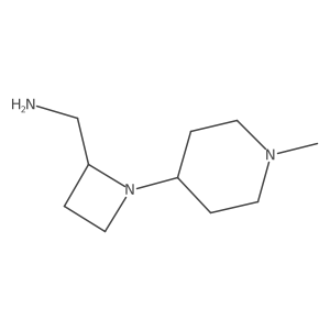 [1-(1-Methylpiperidin-4-yl)azetidin-2-yl]methanamine结构式