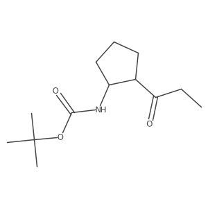 tert-butyl N-(2-propanoylcyclopentyl)carbamate结构式