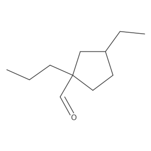 3-Ethyl-1-propylcyclopentane-1-carbaldehyde结构式