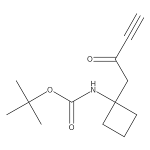 tert-butyl N-[1-(2-oxobut-3-yn-1-yl)cyclobutyl]carbamate结构式