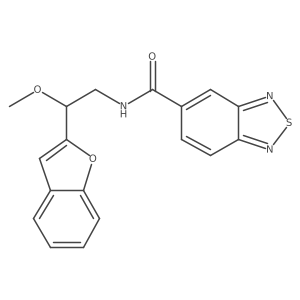 N-(2-(benzofuran-2-yl)-2-methoxyethyl)benzo[c][1,2,5]thiadiazole-5-carboxamide Structure