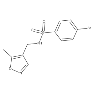 4-bromo-N-((5-methylisoxazol-4-yl)methyl)benzenesulfonamide Structure