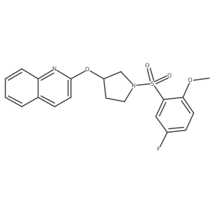 2-((1-((5-Fluoro-2-methoxyphenyl)sulfonyl)pyrrolidin-3-yl)oxy)quinoline结构式