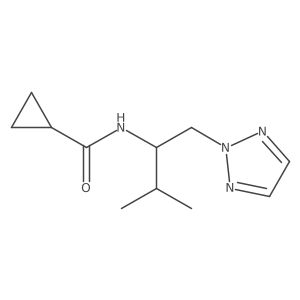 N-(3-methyl-1-(2H-1,2,3-triazol-2-yl)butan-2-yl)cyclopropanecarboxamide结构式