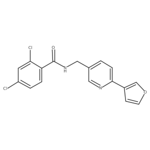 2,4-dichloro-N-((6-(furan-3-yl)pyridin-3-yl)methyl)benzamide Structure