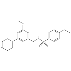 4-ethyl-N-((4-methoxy-6-morpholino-1,3,5-triazin-2-yl)methyl)benzenesulfonamide Structure