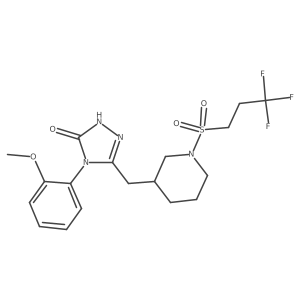 4-(2-methoxyphenyl)-3-((1-((3,3,3-trifluoropropyl)sulfonyl)piperidin-3-yl)methyl)-1H-1,2,4-triazol-5(4H)-one Structure