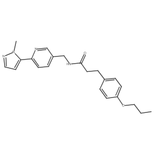 N-((6-(1-methyl-1H-pyrazol-5-yl)pyridin-3-yl)methyl)-3-(4-propoxyphenyl)propanamide Structure