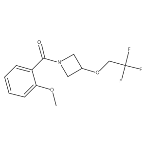 (2-Methoxyphenyl)(3-(2,2,2-trifluoroethoxy)azetidin-1-yl)methanone Structure