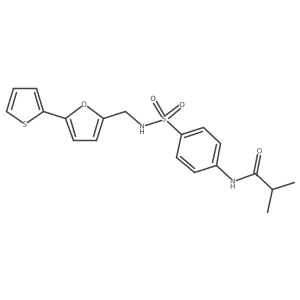 N-(4-(N-((5-(thiophen-2-yl)furan-2-yl)methyl)sulfamoyl)phenyl)isobutyramide Structure