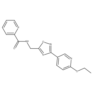 N-((3-(6-ethoxypyridin-3-yl)-1,2,4-oxadiazol-5-yl)methyl)picolinamide结构式