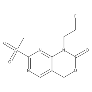 1-(2-Fluoroethyl)-7-(methylsulfonyl)-1,4-dihydro-2H-pyrimido[4,5-D][1,3]oxazin-2-one结构式