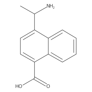 (R)-4-(1-Aminoethyl)-1-naphthalenecarboxylic acid结构式