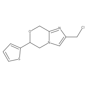 2-(chloromethyl)-6-(thiophen-2-yl)-5,6-dihydro-8H-imidazo[2,1-c][1,4]oxazine Structure