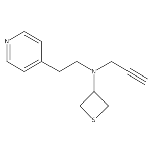 N-(prop-2-yn-1-yl)-N-[2-(pyridin-4-yl)ethyl]thietan-3-amine Structure