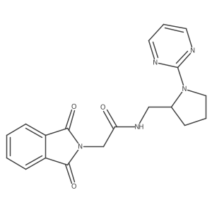 2-(1,3-dioxo-2,3-dihydro-1H-isoindol-2-yl)-N-{[1-(pyrimidin-2-yl)pyrrolidin-2-yl]methyl}acetamide结构式