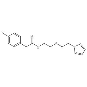 2-(4-fluorophenyl)-N-{2-[2-(1H-pyrazol-1-yl)ethoxy]ethyl}acetamide结构式