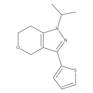 1-Isopropyl-3-(thiophen-2-yl)-1,4,6,7-tetrahydropyrano[4,3-c]pyrazole Structure
