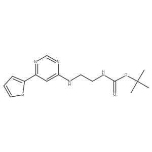 tert-butyl N-(2-{[6-(thiophen-2-yl)pyrimidin-4-yl]amino}ethyl)carbamate结构式