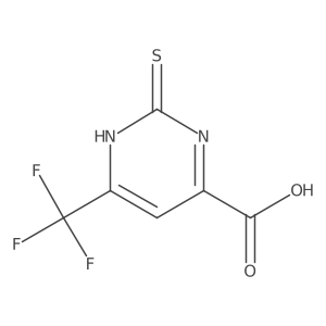 2-sulfanylidene-6-(trifluoromethyl)-1H-pyrimidine-4-carboxylic acid结构式