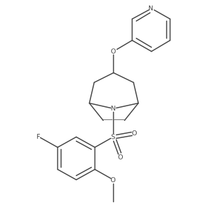 (1R,5S)-8-((5-fluoro-2-methoxyphenyl)sulfonyl)-3-(pyridin-3-yloxy)-8-azabicyclo[3.2.1]octane Structure