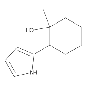 rac-(1R,2S)-1-methyl-2-(1H-pyrrol-2-yl)cyclohexan-1-ol结构式