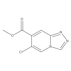 Methyl 6-Chloro-[1,2,4]triazolo[4,3-a]pyridine-7-carboxylate结构式