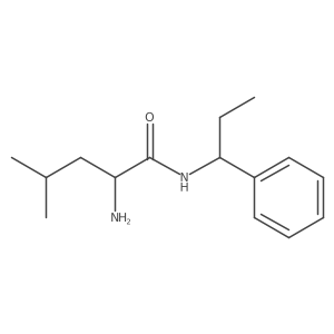 (2S)-2-amino-4-methyl-N-[(1S)-1-phenylpropyl]pentanamide结构式