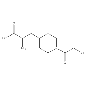 2-Amino-3-[1-(2-chloroacetyl)piperidin-4-yl]propanoic acid Structure