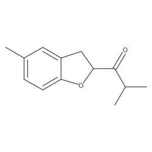 2-Methyl-1-(5-methyl-2,3-dihydro-1-benzofuran-2-yl)propan-1-one Structure