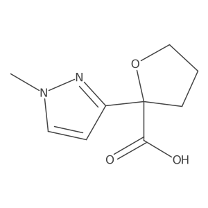 2-(1-methyl-1H-pyrazol-3-yl)oxolane-2-carboxylic acid结构式
