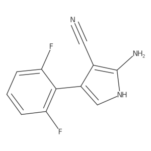 2-amino-4-(2,6-difluorophenyl)-1H-pyrrole-3-carbonitrile结构式