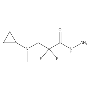 3-[Cyclopropyl(methyl)amino]-2,2-difluoropropanehydrazide结构式