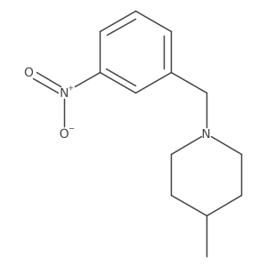 4-Methyl-1-[(3-nitrophenyl)methyl]piperidine结构式