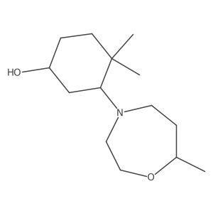 4,4-Dimethyl-3-(7-methyl-1,4-oxazepan-4-yl)cyclohexan-1-ol结构式