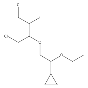 {2-[(1,4-Dichloro-3-iodobutan-2-yl)oxy]-1-ethoxyethyl}cyclopropane Structure