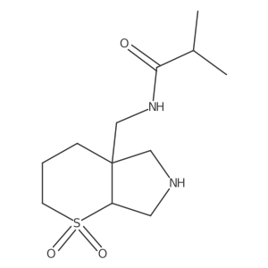 N-({1,1-dioxo-octahydro-1lambda6-thiopyrano[2,3-c]pyrrol-4a-yl}methyl)-2-methylpropanamide结构式