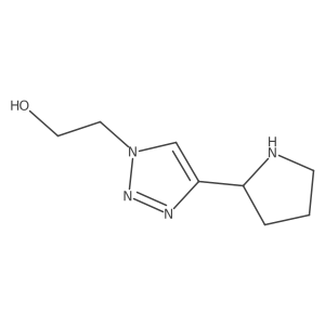 2-[4-(pyrrolidin-2-yl)-1H-1,2,3-triazol-1-yl]ethan-1-ol结构式