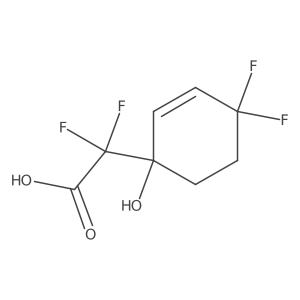 2-(4,4-Difluoro-1-hydroxycyclohex-2-en-1-yl)-2,2-difluoroacetic acid结构式