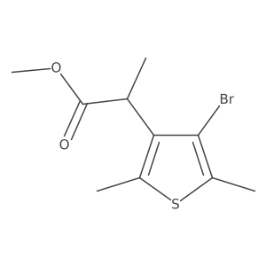 Methyl 2-(4-bromo-2,5-dimethylthiophen-3-yl)propanoate结构式