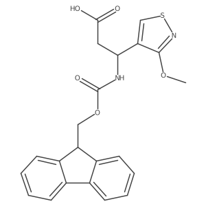 (3R)-3-({[(9H-fluoren-9-yl)methoxy]carbonyl}amino)-3-(3-methoxy-1,2-thiazol-4-yl)propanoic acid结构式