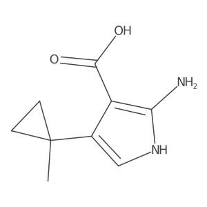 2-amino-4-(1-methylcyclopropyl)-1H-pyrrole-3-carboxylic acid结构式