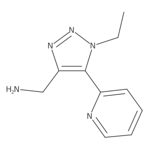 [1-ethyl-5-(pyridin-2-yl)-1H-1,2,3-triazol-4-yl]methanamine结构式