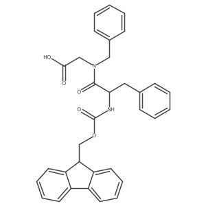 2-[(2R)-N-benzyl-2-({[(9H-fluoren-9-yl)methoxy]carbonyl}amino)-3-phenylpropanamido]acetic acid Structure