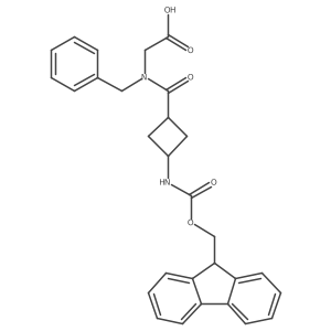 2-{N-benzyl-1-[3-({[(9H-fluoren-9-yl)methoxy]carbonyl}amino)cyclobutyl]formamido}acetic acid结构式