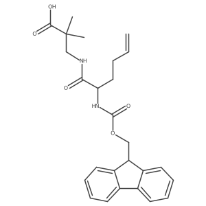3-[2-({[(9H-fluoren-9-yl)methoxy]carbonyl}amino)hex-5-enamido]-2,2-dimethylpropanoic acid Structure