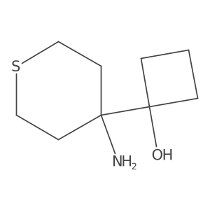1-(4-Aminothian-4-yl)cyclobutan-1-ol Structure