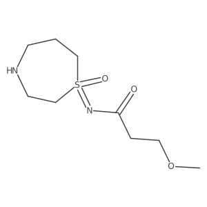 3-methoxy-N-(1-oxo-1,4-thiazepan-1-ylidene)propanamide Structure