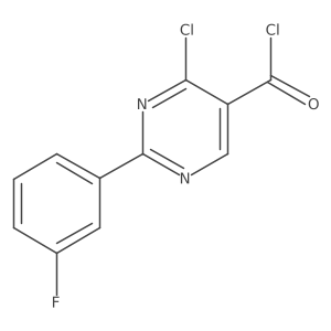 4-Chloro-2-(3-fluorophenyl)pyrimidine-5-carbonyl chloride结构式
